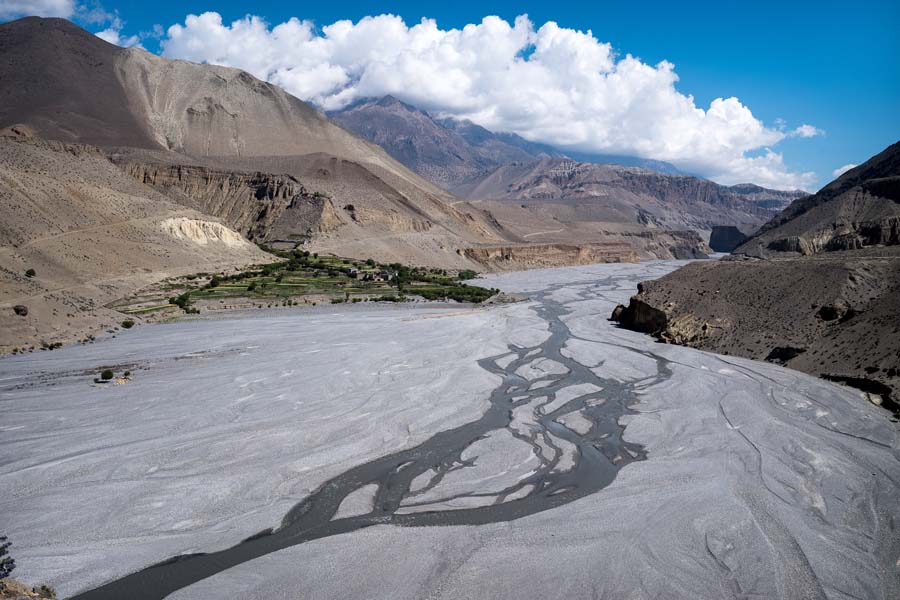 View Northward Up the Kali Gandaki from Kagbeni
